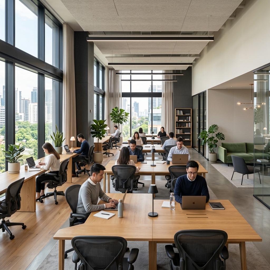 Silent Coworking Space Office Interior